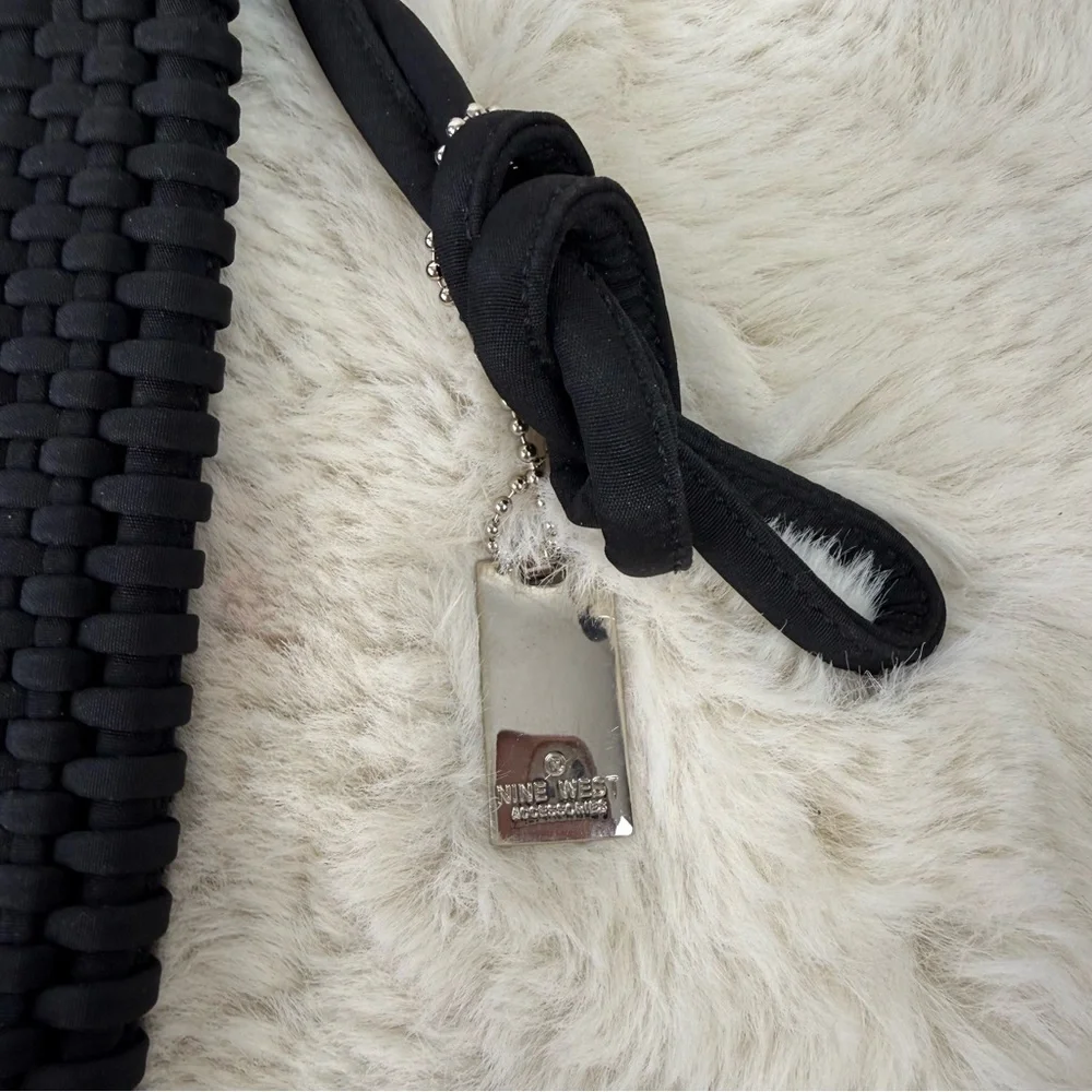 Nine West Woven Black Shoulder Bag‎